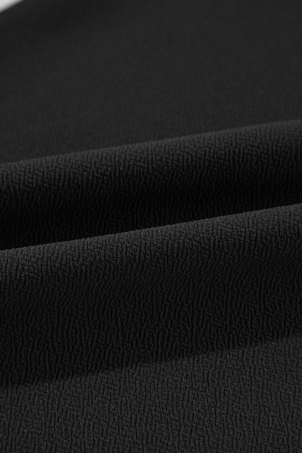 Black Plus Size Knot Waist Textured Shift Pants