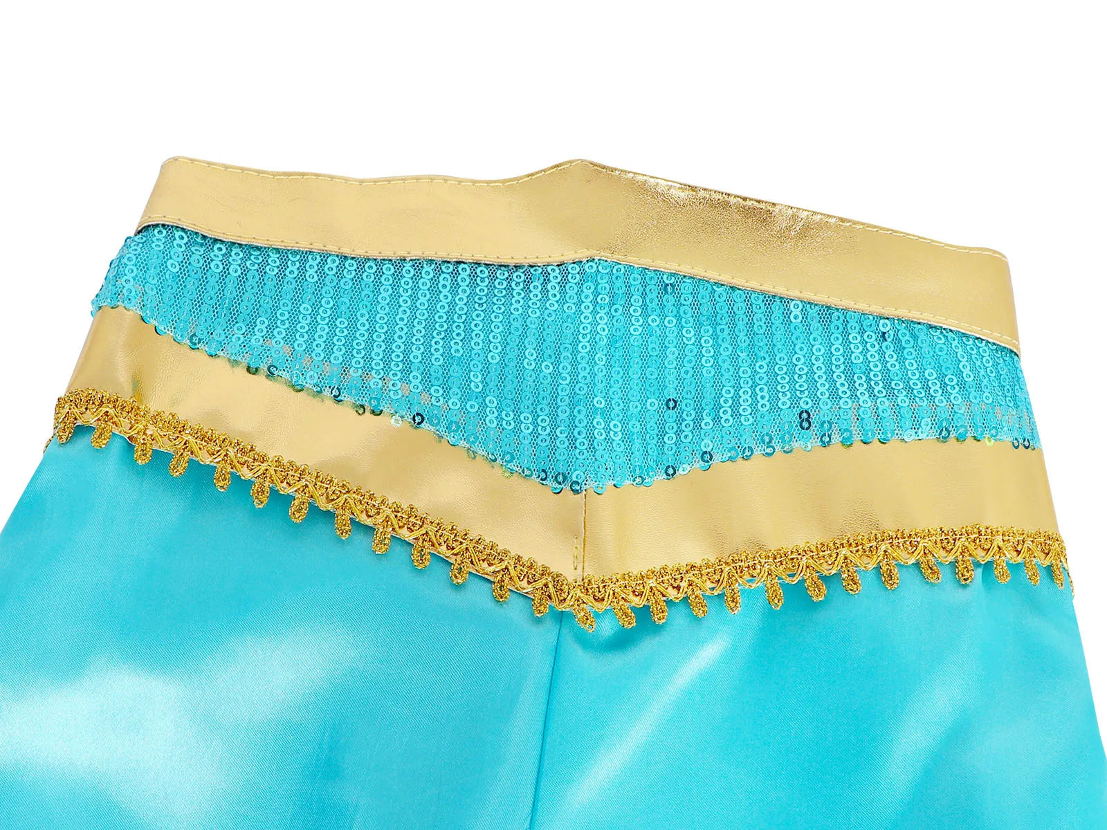 Halloween Costume Aladdin Jasmine Dress For Girl Magic Lamp Live Action Movie Princess Cosplay Costume Tops And Pants With Cloak