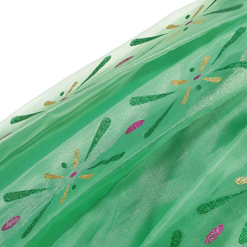 Elsa Anna Costume for Kids Little Girls Dress Children Performance Cloak Dress Up Kids Carnival Long Sleeve Cosplay Dresses