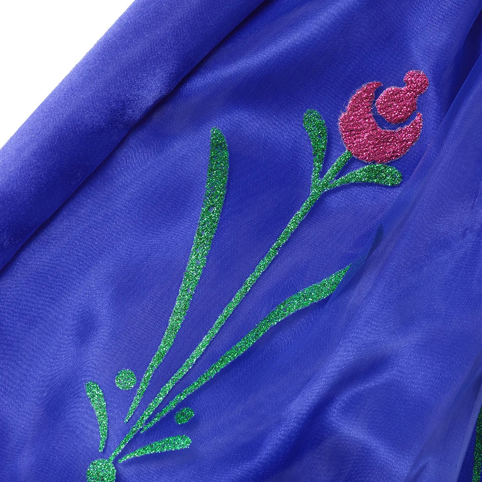 Elsa Anna Costume for Kids Little Girls Dress Children Performance Cloak Dress Up Kids Carnival Long Sleeve Cosplay Dresses