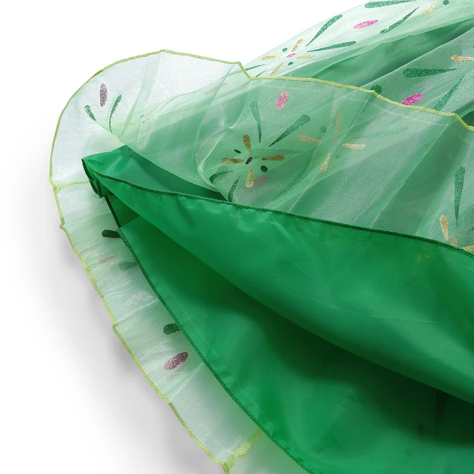 Elsa Anna Costume for Kids Little Girls Dress Children Performance Cloak Dress Up Kids Carnival Long Sleeve Cosplay Dresses