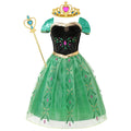 Elsa Anna Costume for Kids Little Girls Dress Children Performance Cloak Dress Up Kids Carnival Long Sleeve Cosplay Dresses