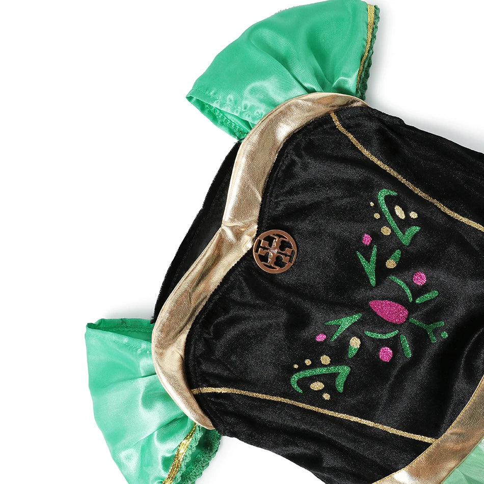 Elsa Anna Costume for Kids Little Girls Dress Children Performance Cloak Dress Up Kids Carnival Long Sleeve Cosplay Dresses