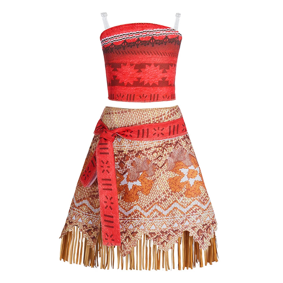 Kids Princess Tops and Skirt Little Girls Jasmine Carnival Clothing Set Children Summer Party Clothing Kids Cosplay Dresses