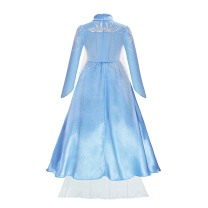 Elsa Anna Costume for Kids Little Girls Dress Children Performance Cloak Dress Up Kids Carnival Long Sleeve Cosplay Dresses